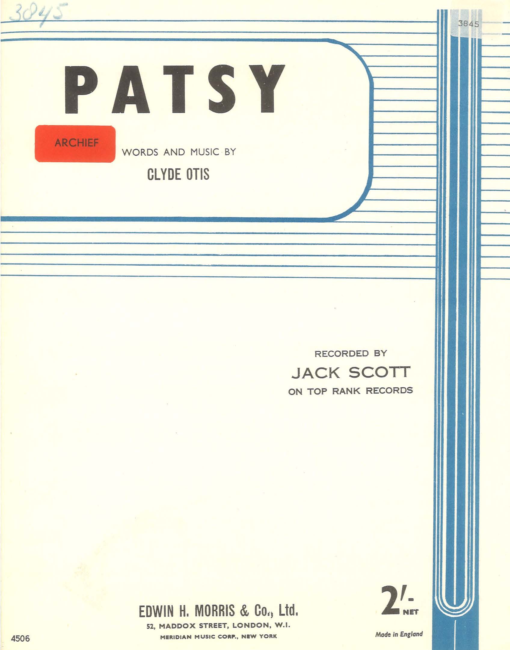 Patsy - Jack Scott - PVG (Digital Download)