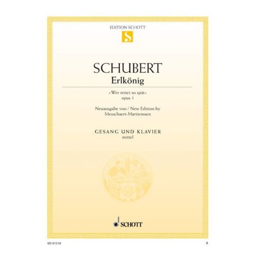 Erlkonig Op 1 No 1 D328 Medium Voice/Piano
