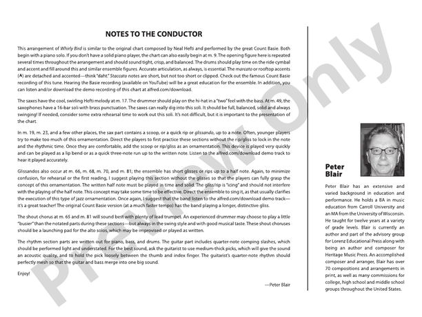 Whirly Bird - Jazz Ensemble Conductor Score & Parts (Digital Download)