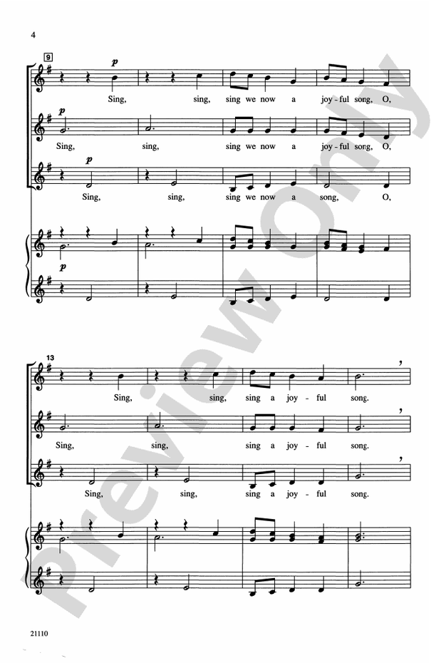 A Joyful Madrigal - SSA, a cappella Choral Octavo (Digital Download)
