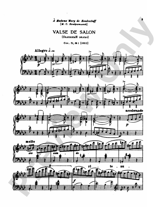 Tchaikovsky - Collection II (6 Piano Pieces) - Piano Solo (Digital Download)