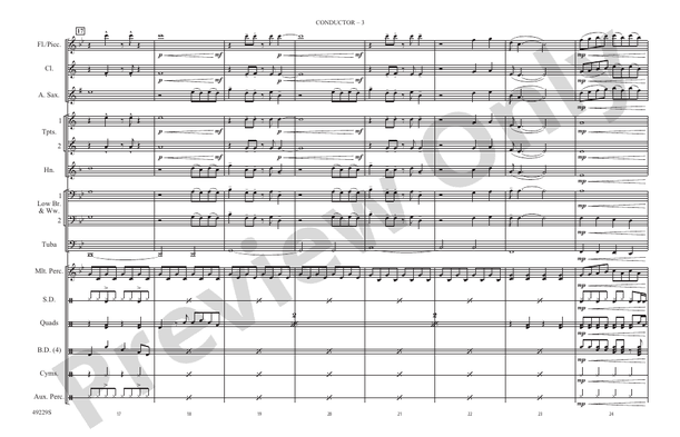 Blinding Lights – Marching Band Conductor Score & Parts (Digital Download)
