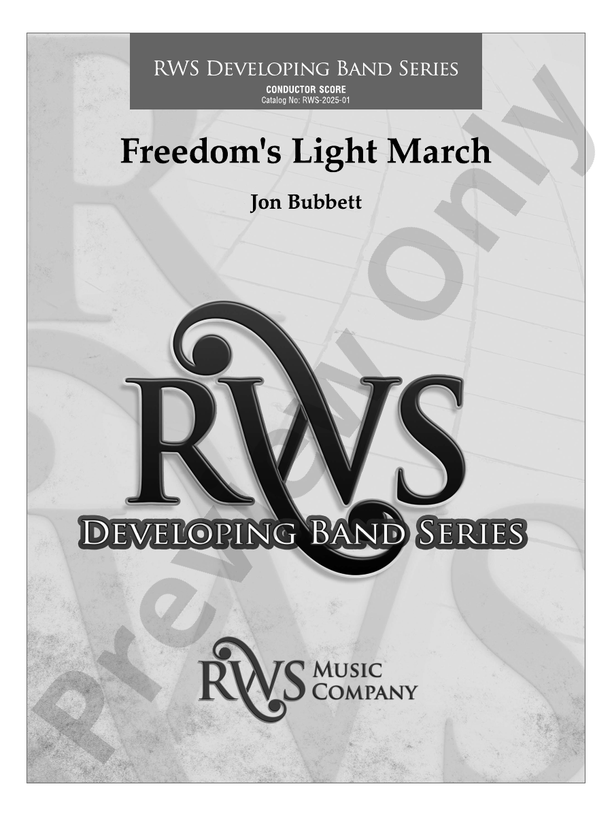 Freedom's Light March - Concert Band Conductor Score & Parts (Digital Download)