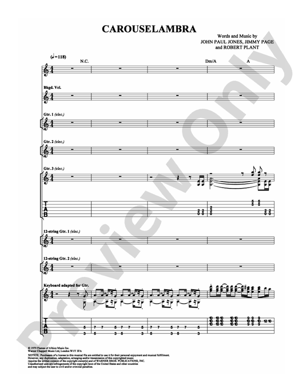 Carouselambra - Guitar TAB (Digital Download)