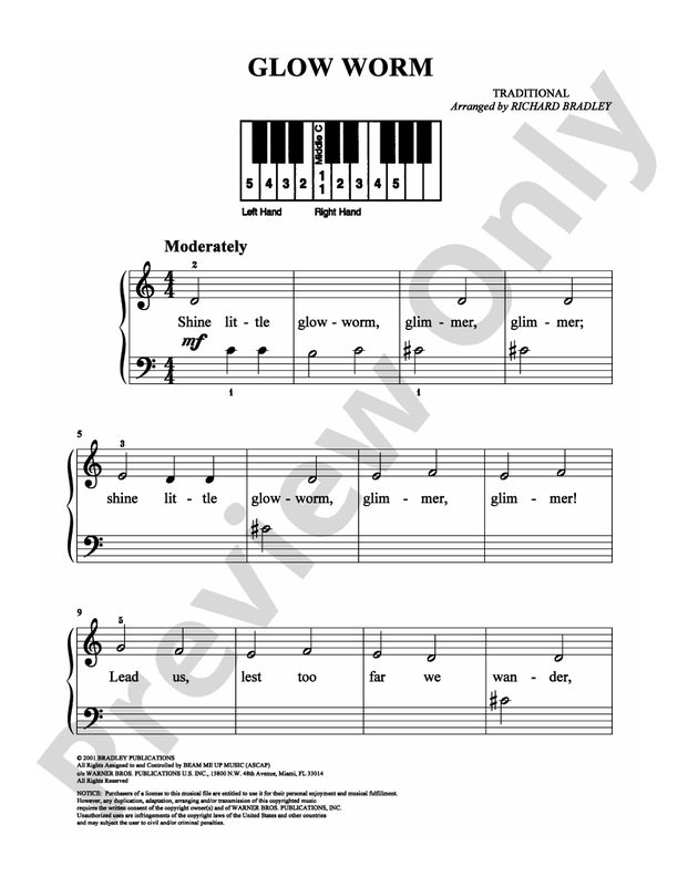 Glow Worm - Arr. Richard Bradley (DSM-PS-0008362) - Easy Piano (Digital Download)