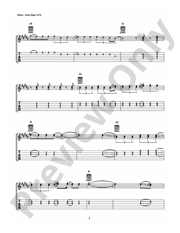 Annie - Guitar TAB (Digital Download)