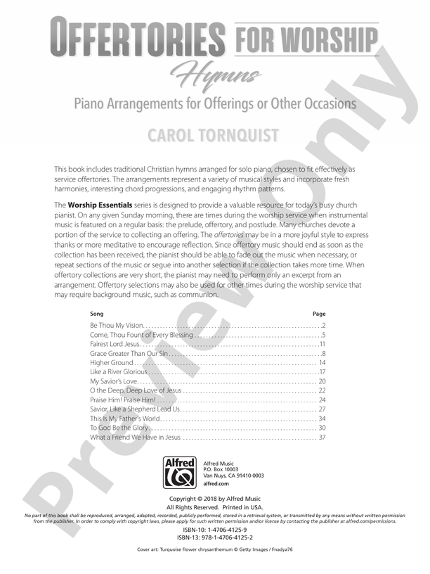 Offertories for Worship: Hymns: Piano Arrangements for Offerings or Other Occasions - Piano (Digital Download)