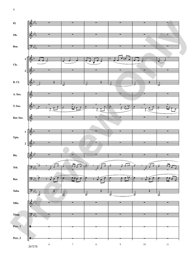 Evangeline: Two Cajun Songs - Concert Band Conductor Score & Parts (Digital Download)