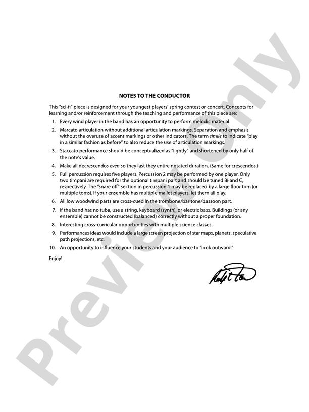 Planet X - Concert Band Conductor Score & Parts (Digital Download)