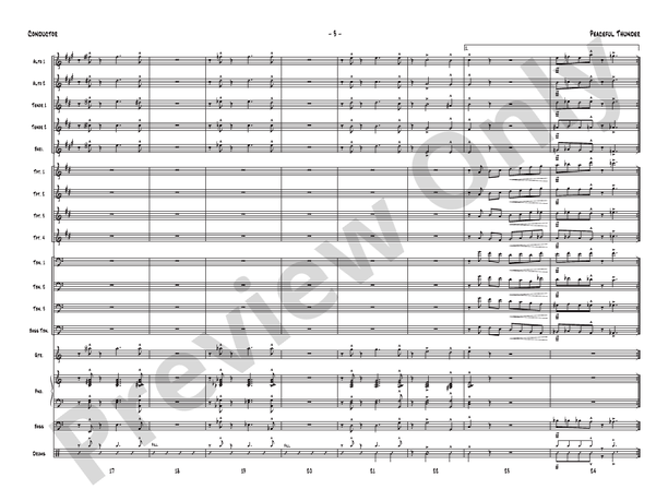 Peaceful Thunder - Jazz Ensemble Conductor Score & Parts(Digital Download)