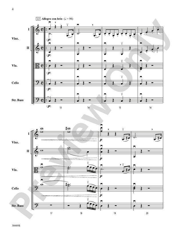Symphony No. 1, 1st Movement (Grade 4) – String Orchestra Conductor Score & Parts (Digital Download)