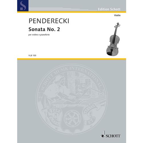 Penderecki - Sonata #2 - Violin/Piano Accompaniment Schott VLB100