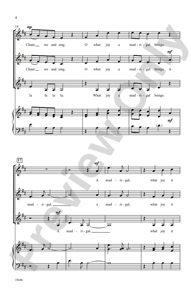 A Madrigal - SSA, a cappella Choral Octavo (Digital Download)