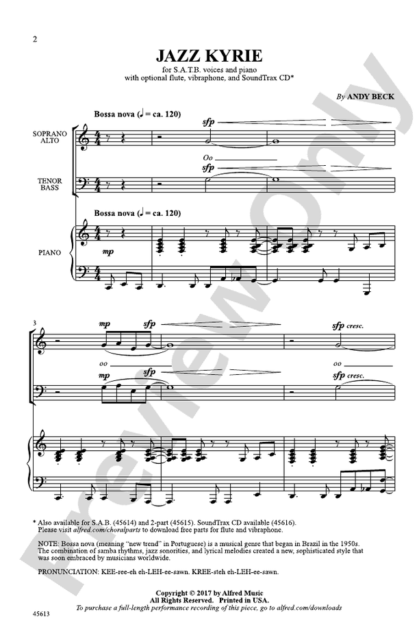Jazz Kyrie – SATB Choral Octavo (Digital Download)