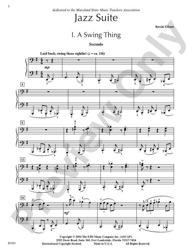 Jazz Suite - Piano (Digital Download)