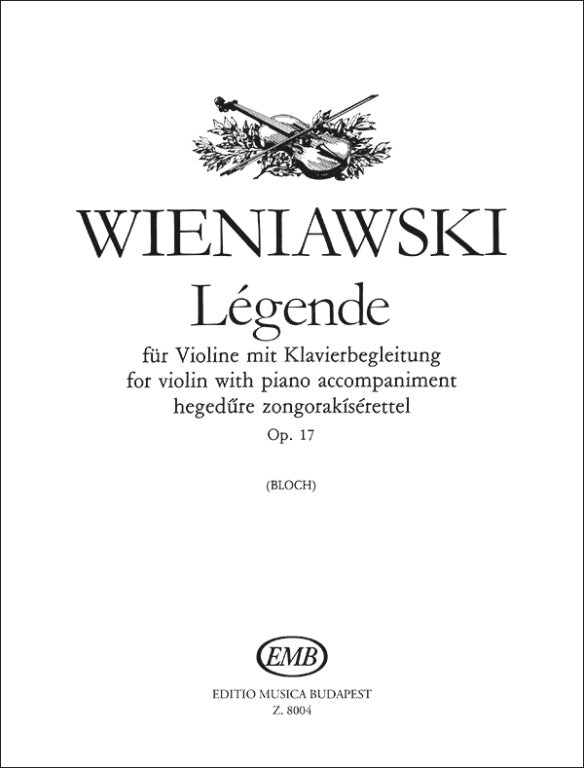 Wieniawski - Legend Op17 - Violin/Piano Accompaniment EMB Z8004