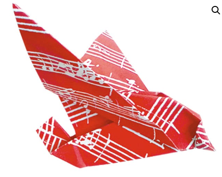 Origami Paper Music Sparrow Design