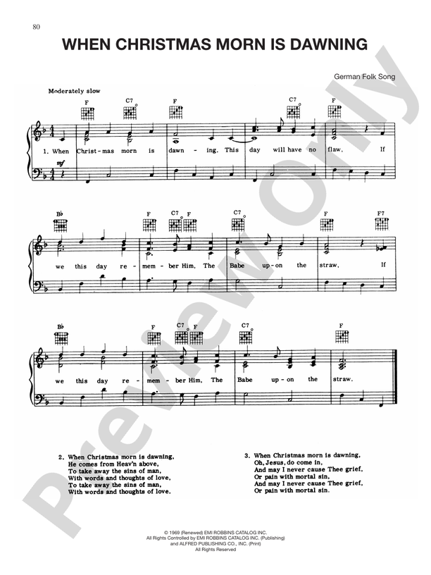 When Christmas Morn Is Dawning - PVG (Digital Download)