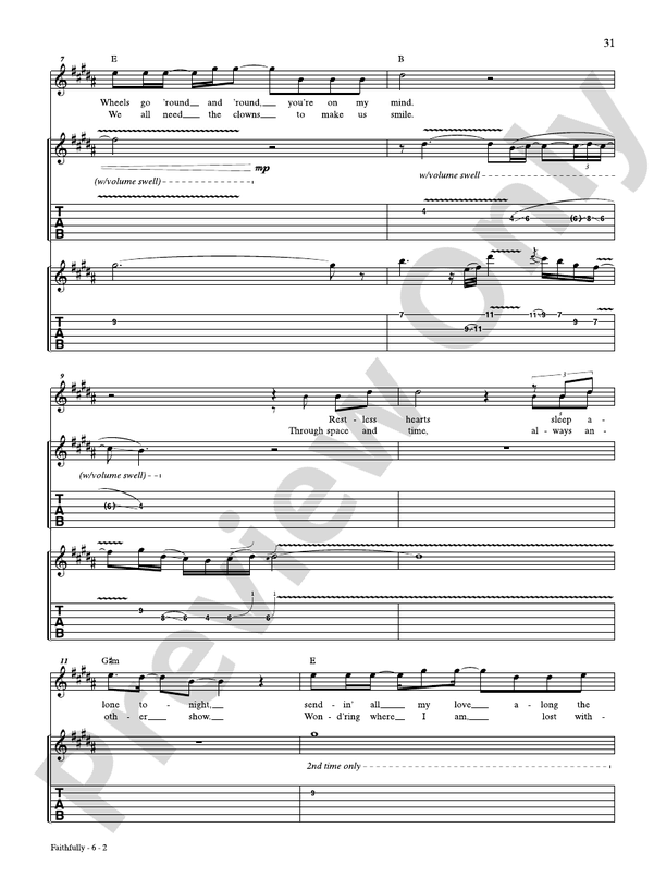 Faithfully - Guitar TAB (Digital Download)