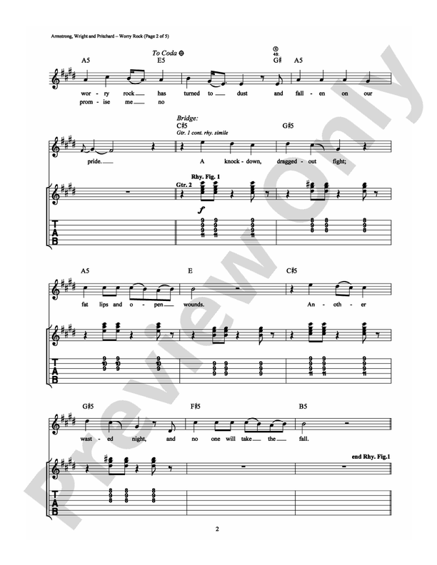 Worry Rock - Guitar TAB (Digital Download)
