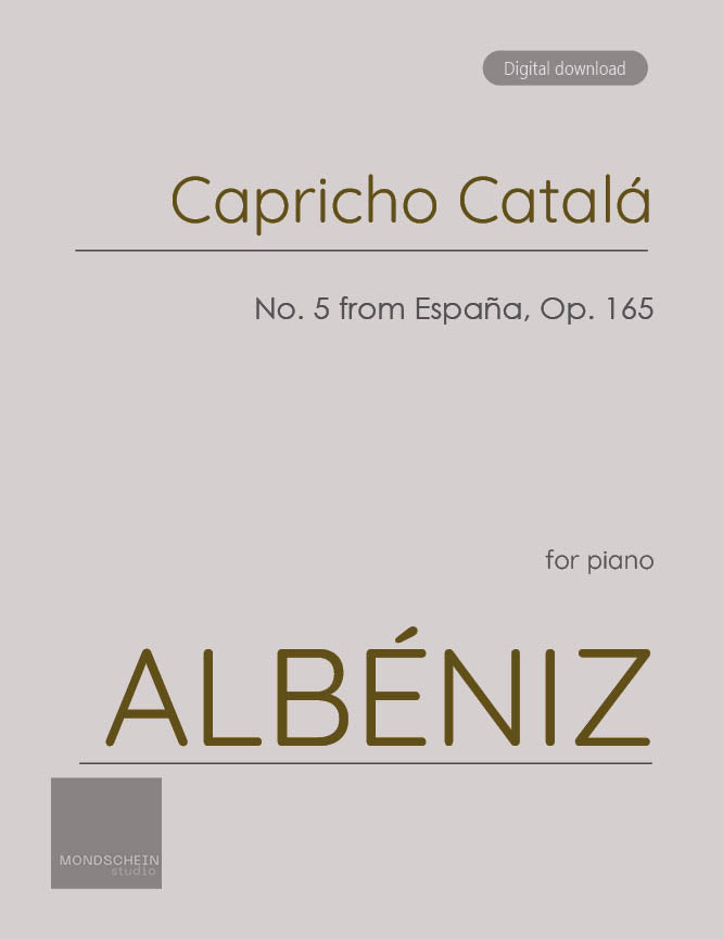 Albeniz - Capricho Catala, Op. 165 No. 5 - Mondschein Studio - Piano (Digital Download)