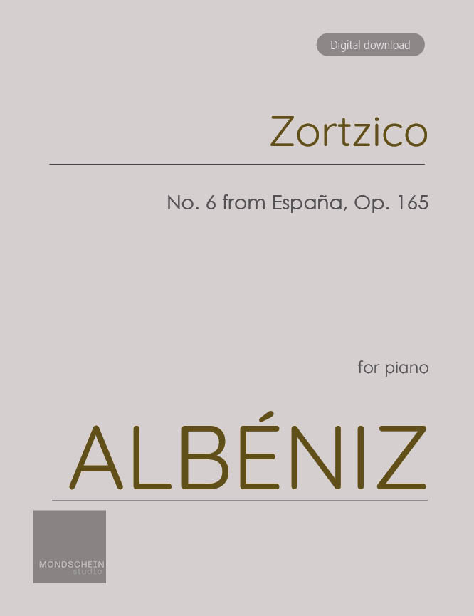 Albeniz - Zortzico, Op. 165 No. 6 - Mondschein Studio - Piano (Digital Download)