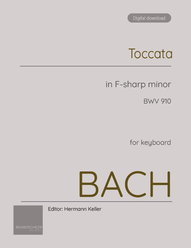Bach - Toccata in F-sharp minor, BWV 910 - Mondschein Studio - Keyboard (Digital Download)
