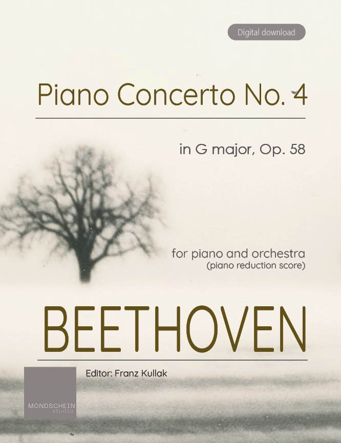 Beethoven - Piano Concerto No. 4 in G major (with Beethoven's Cadenzas), Op. 58 - Piano (Digital Download)