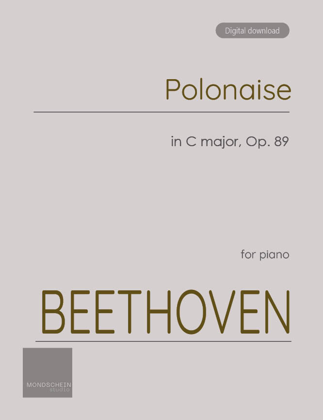 Beethoven - Polonaise in C major, Op. 89 - Piano (Digital Download)