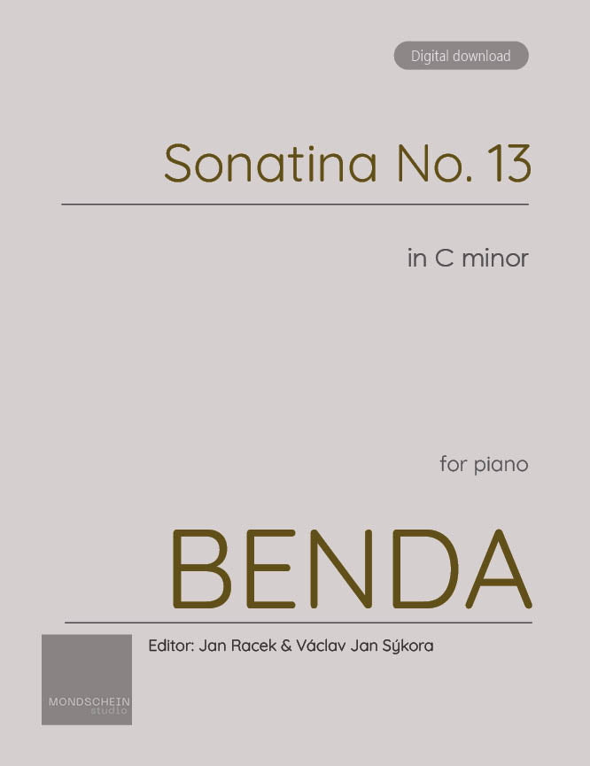 Benda - Sonatina No. 13 in C minor - Mondschein Studio - Piano (Digital Download)