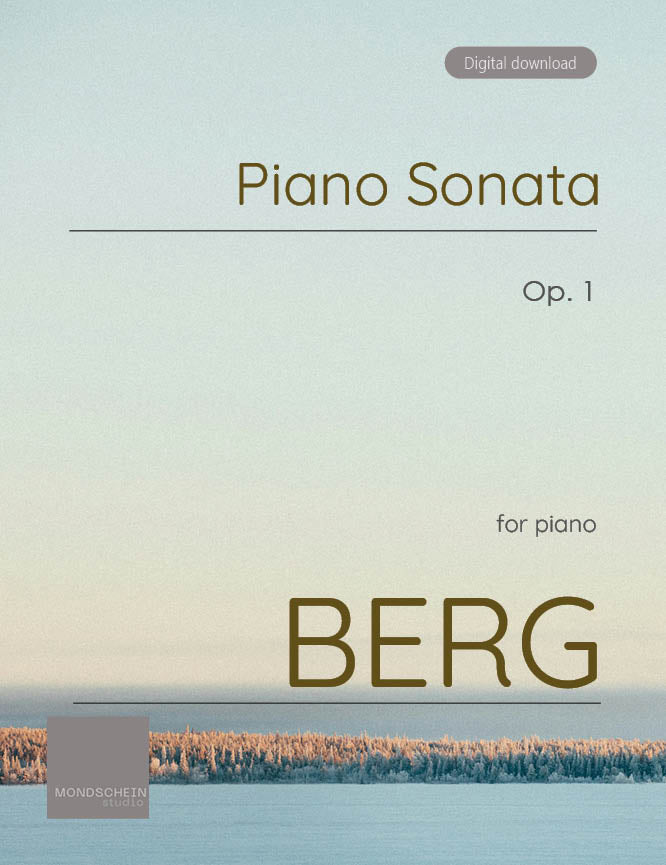 Berg - Piano Sonata, Op. 1 - Mondschein Studio - Piano (Digital Download)
