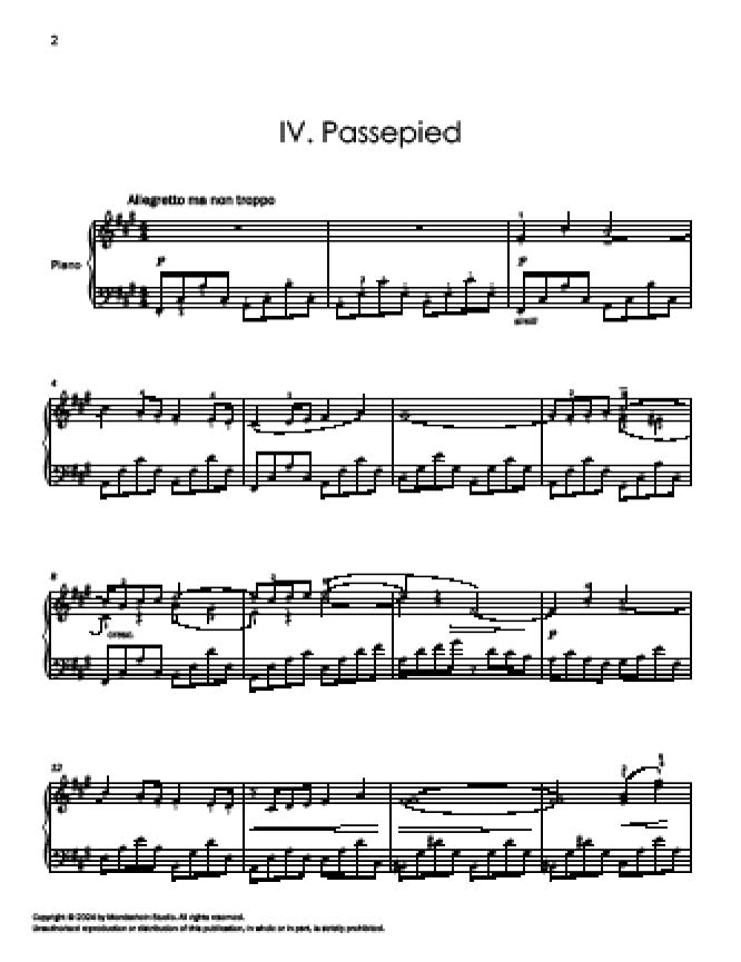 Debussy - Passepied from Suite Bergamasque - Mondschein Studio - Piano (Digital Download)