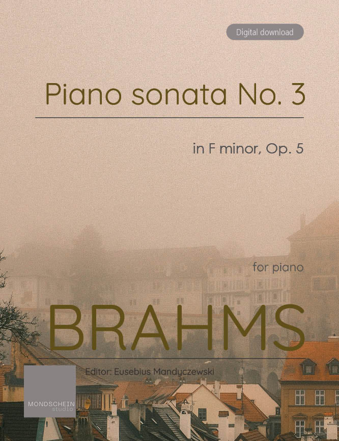 Brahms - Piano sonata No. 3 in F minor, Op. 5 - Piano (Digital Download)
