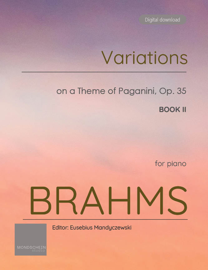 Brahms - Variations on a Theme of Paganini, Op. 35, Book II - Piano (Digital Download)