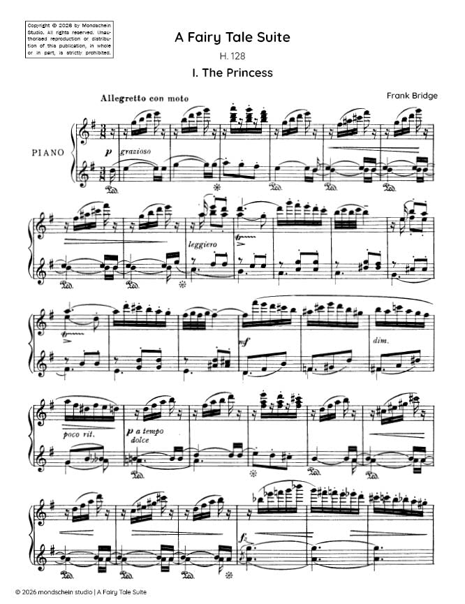 Bridge - A Fairy Tale Suite, H. 128 - Piano (Digital Download)