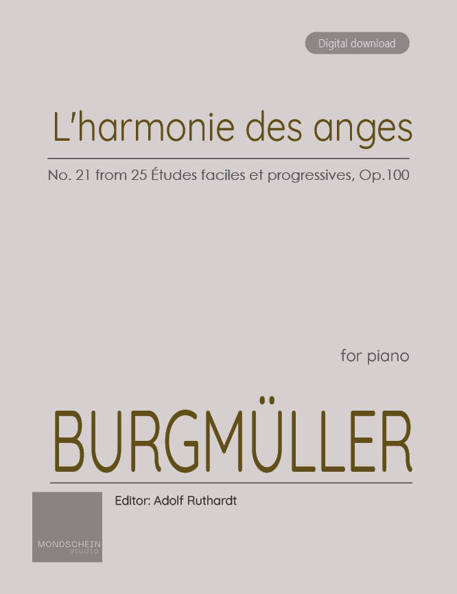 Burgmuller - L'harmonie des anges, Op. 100, No. 21 - Mondschein Studio - Piano (Digital Download)