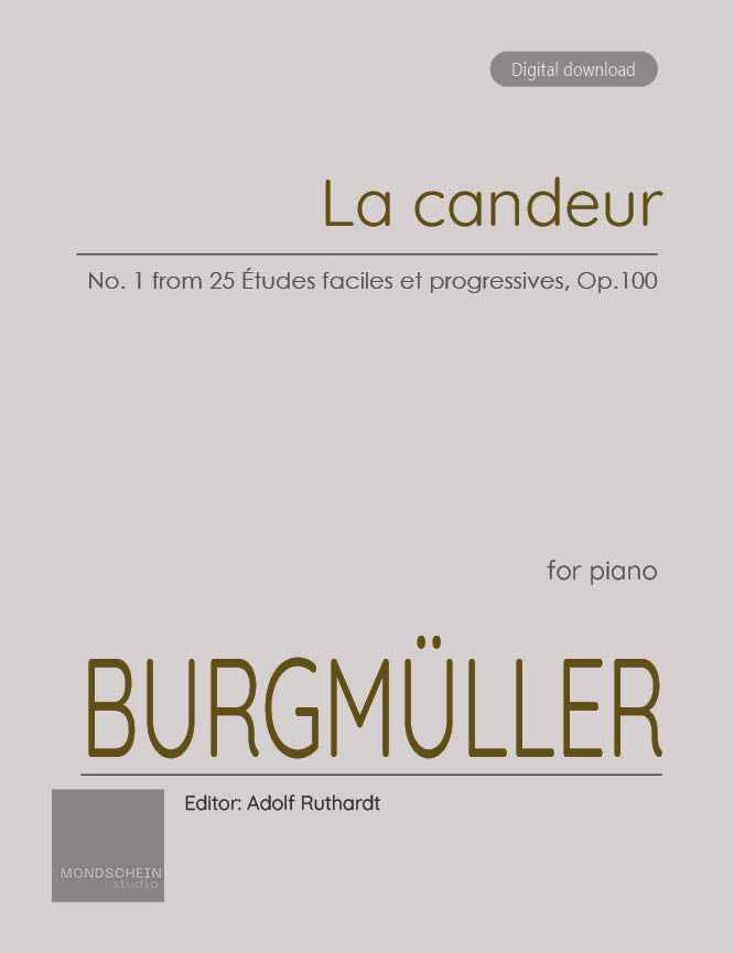 Burgmuller - La candeur, Op. 100, No. 1 - Mondschein Studio - Piano (Digital Download)