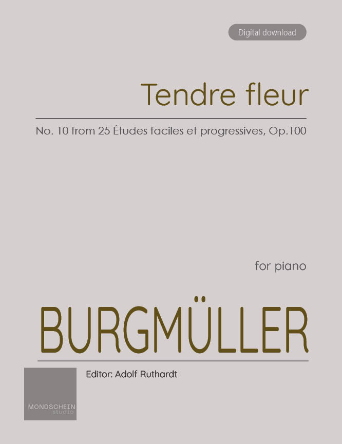 Burgmuller - Tendre fleur, Op. 100, No. 10 - Mondschein Studio - Piano (Digital Download)