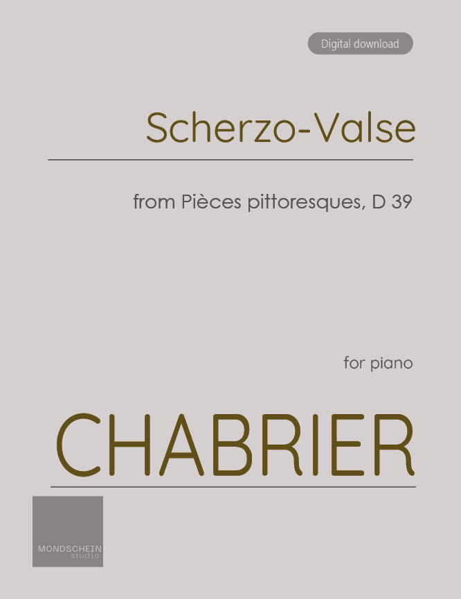Chabrier - Scherzo-Valse, from Pieces pittoresques, D 39 - Piano (Digital Download)