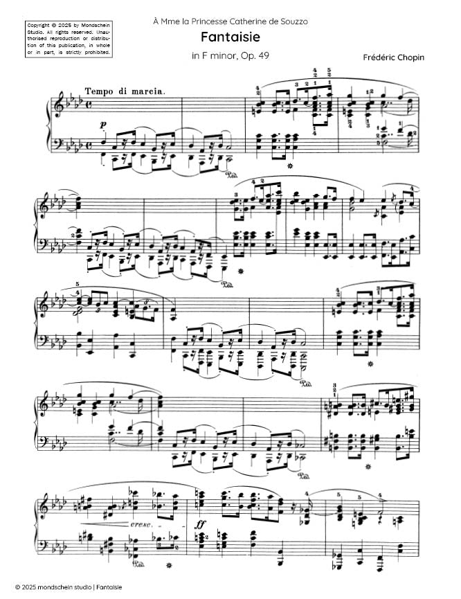 Chopin - Fantaisie, Op.49 - Mondschein Studio - Piano (Digital Download)