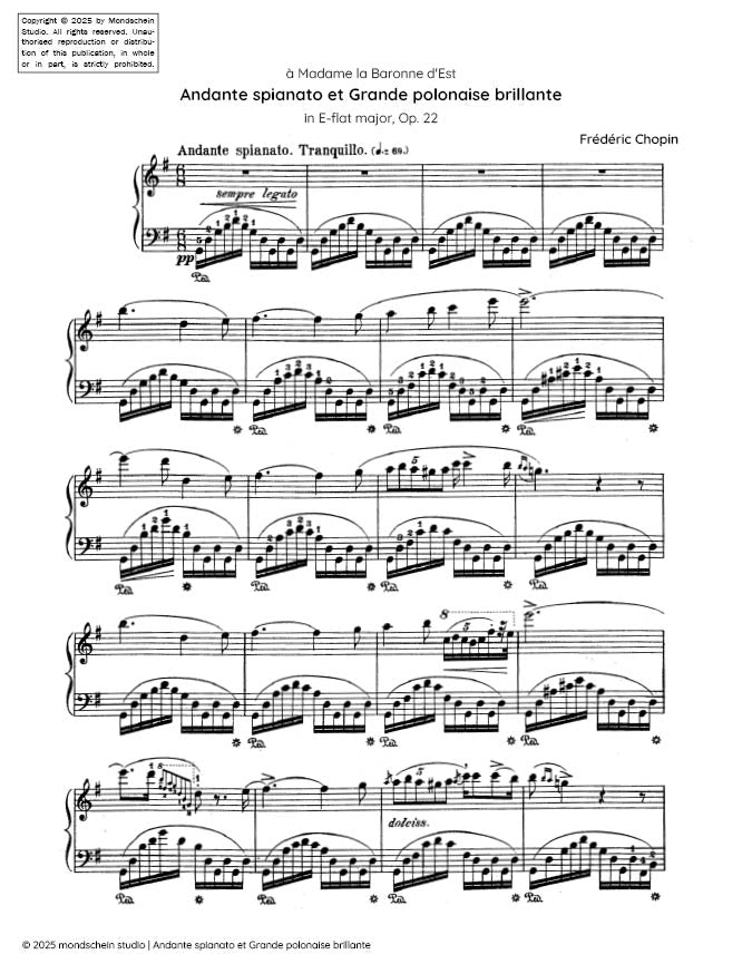 Chopin - Andante spianato et grande polonaise brillante, Op. 22 - Mondschein Studio - Piano (Digital Download)