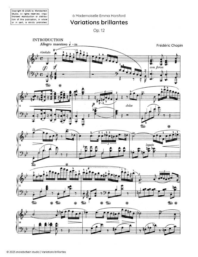 Chopin - Variations brillantes, Op. 12 - Mondschein Studio - Piano (Digital Download)