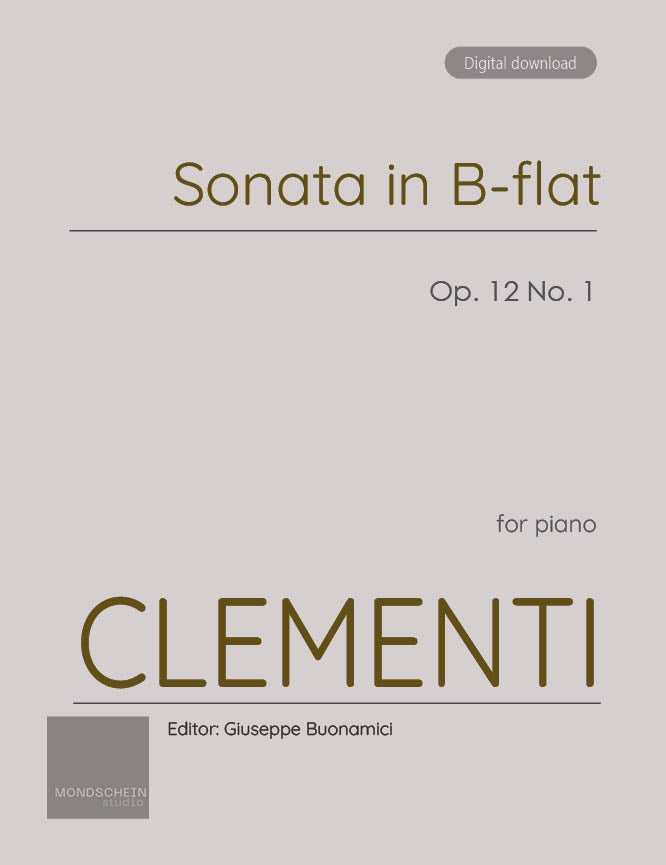 Clementi - Sonata in B-flat major, Op. 12 No. 1 - Piano (Digital Download)