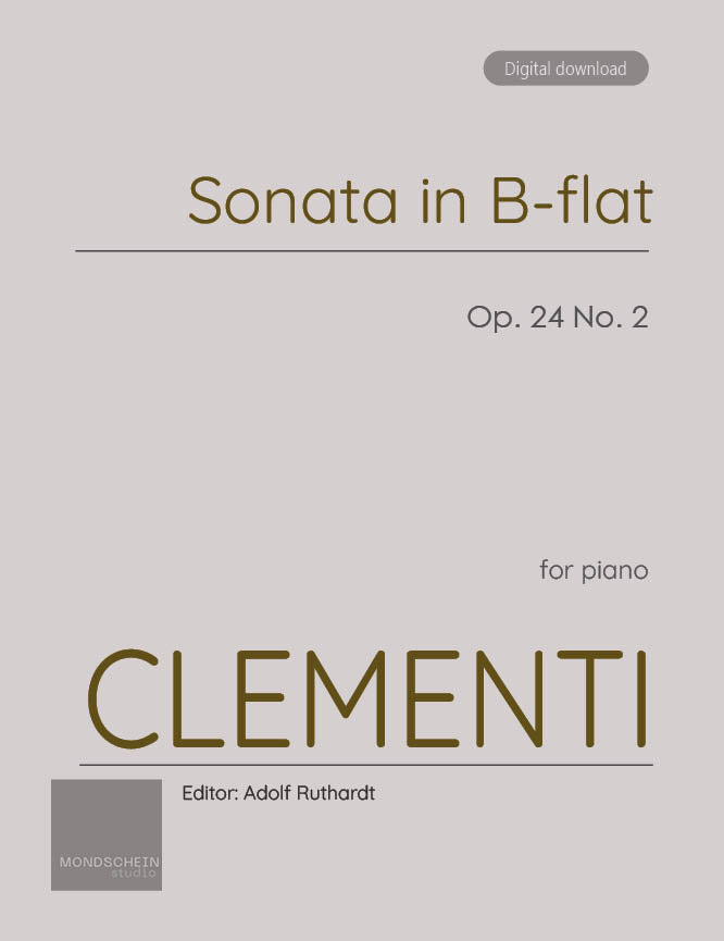 Clementi - Sonata in B-flat major, Op. 24 No. 2 - Piano (Digital Download)