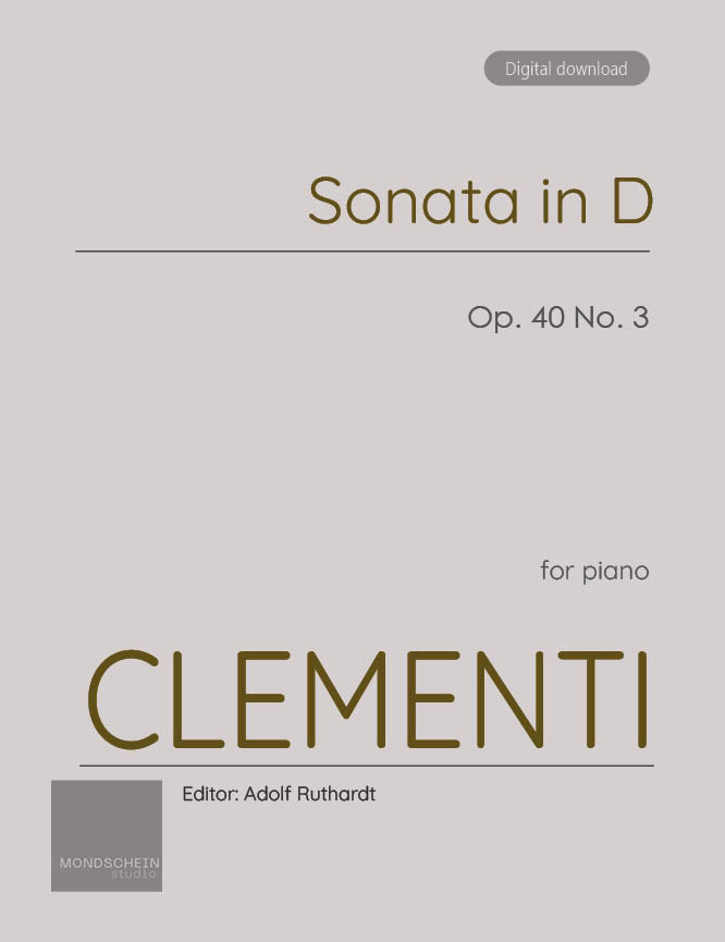 Clementi - Sonata in D major, Op. 40 No. 3 - Piano (Digital Download)