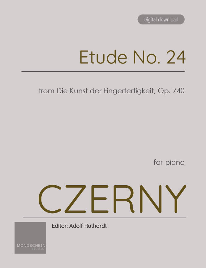 Czerny - Etude Op. 740, No. 24 - Mondschein Studio - Piano (Digital Download)