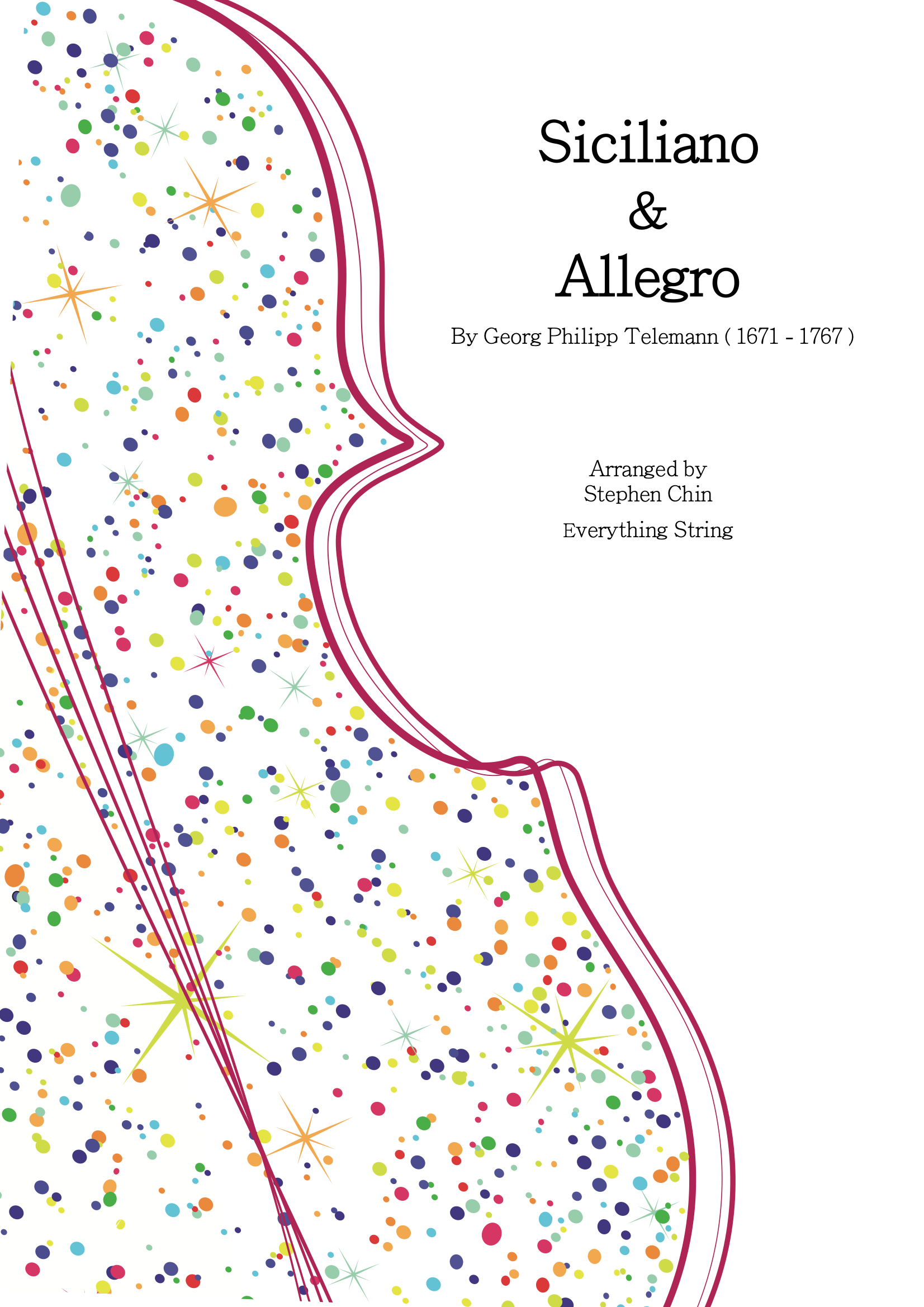 Telemann - Siciliano and Allegro - Arr. Stephen Chin - String Orchestra Conductor Score & Parts (Digital Download)