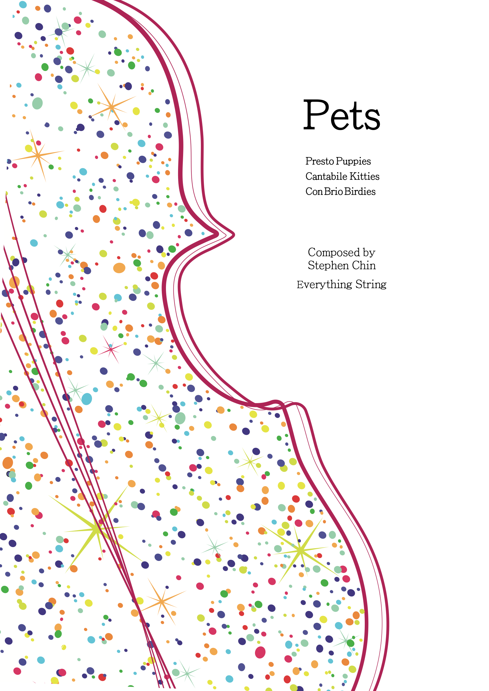 Pets - Stephen Chin - String Orchestra Conductor Score & Parts (Digital Download)