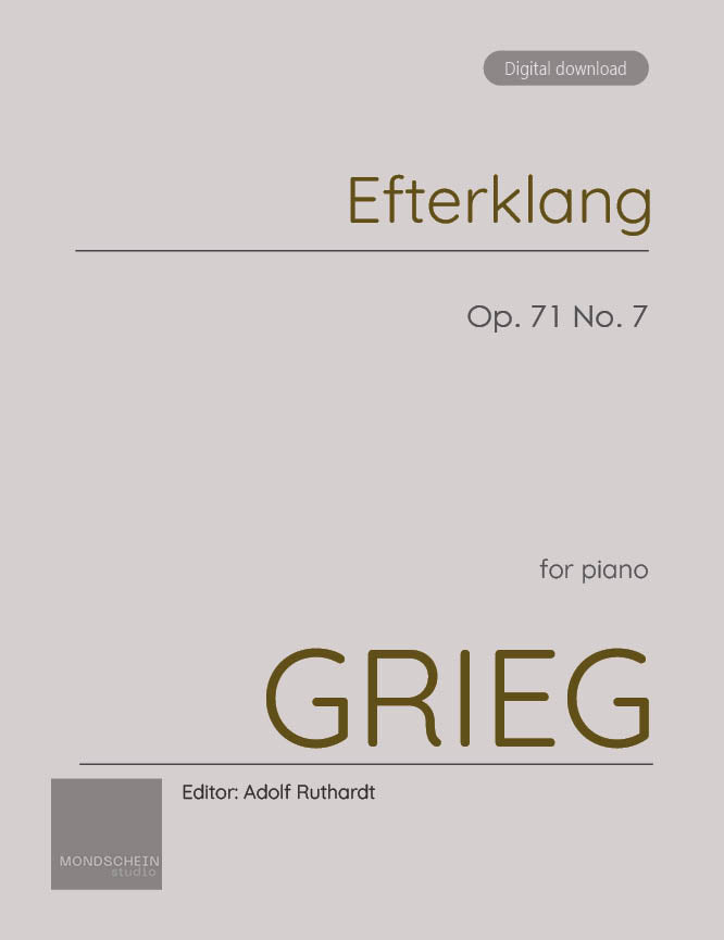 Grieg - Efterklang (Remembrances), Op. 71 No. 7 - Mondschein Studio - Piano (Digital Download)