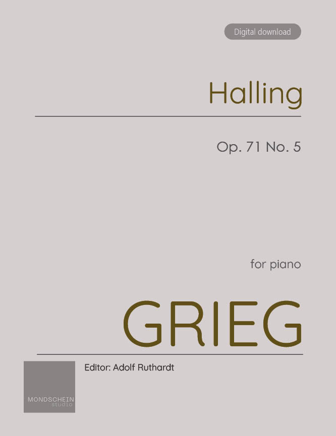 Grieg - Halling, Op. 71 No. 5 - Mondschein Studio - Piano (Digital Download)